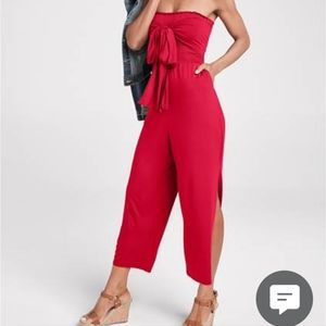 SZ medium red strapless jumpsuit